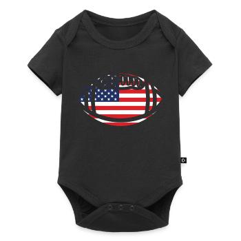 Drapeau d'Amérique FOOTBALL - Body à manches courtes Premium Bébé - noir - Devant