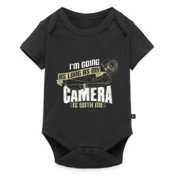 Photographer Camera Gift - Baby Premium short-sleeve bodysuit - black - Front