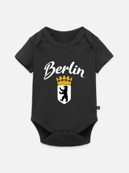 Berlin Berliner Bär Wappen - Baby Premium Kurzarmbody - Schwarz