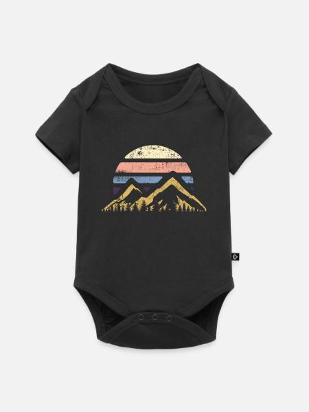 Mountain Sun - Baby Premium short-sleeve bodysuit - black