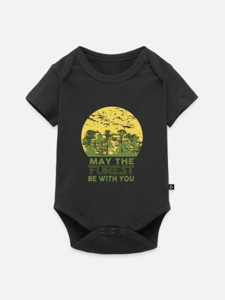 Forest - Baby Premium Kurzarmbody - Schwarz