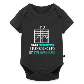 I am a Data Scientist - Baby Premium Kurzarmbody - Schwarz - Vorne