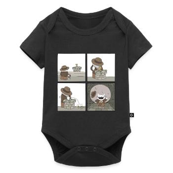 Indiana Jones Cat - Baby Premium Kurzarmbody - Schwarz - Vorne