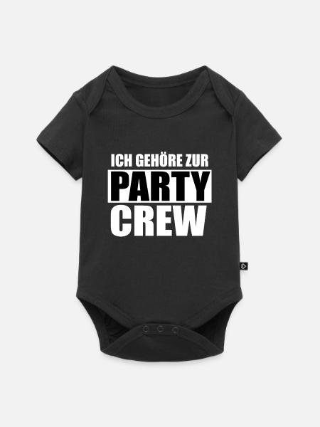 Party Crew - Baby Premium Kurzarmbody - Schwarz