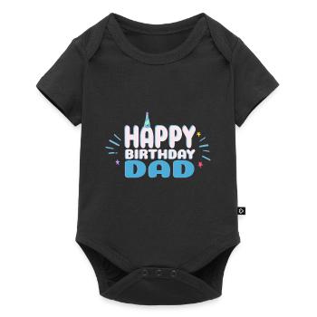 Happy Birthday Dad - Baby Premium short-sleeve bodysuit - black - Front