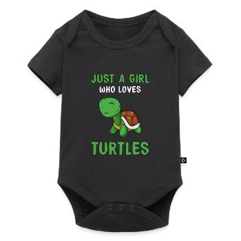 Turtle Turtle Gift Idea Turtle Animal - Baby Premium short-sleeve bodysuit - black - Front