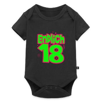 18. Geburtstag - Endlich 18 - Baby Premium Kurzarmbody - Schwarz - Vorne