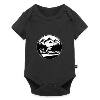 Watzmann berg - Baby Premium Kurzarmbody - Schwarz - Vorne