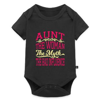"Tante La Femme La Nythie La Mauvaise Influence" - Body à manches courtes Premium Bébé - noir - Devant