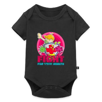 Fight for your health - Baby Premium short-sleeve bodysuit - black - Front
