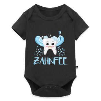 Zahn und Zahnarzt Zahnfee Geschenk mit magisch - Baby Premium Kurzarmbody - Schwarz - Vorne