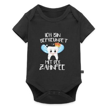 Zahn magisch - Baby Premium Kurzarmbody - Schwarz - Vorne