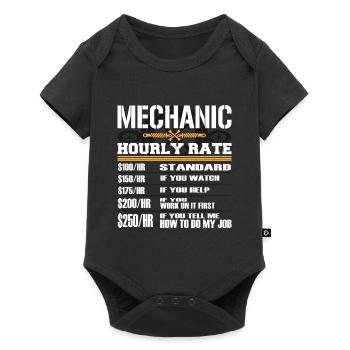Working Tee For Mechanic Saying "Mechanic Hourly - Baby Premium short-sleeve bodysuit - black - Front