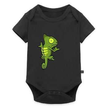 Cute Green Iguana Pet Lizard Reptile Owner Gift - Baby Premium short-sleeve bodysuit - black - Front