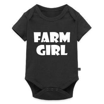 Farm Girl for women farmers on the farm - Baby Premium short-sleeve bodysuit - black - Front
