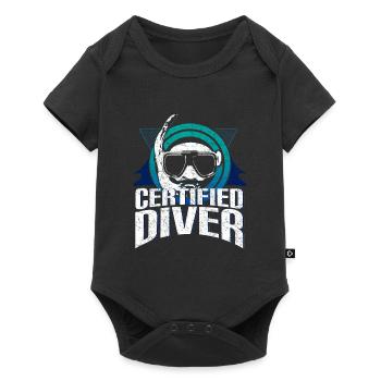 Idée cadeau plongée sous-marine - Body à manches courtes Premium Bébé - noir - Devant
