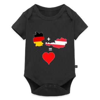 Deutschland Österreich Geschenk - Baby Premium Kurzarmbody - Schwarz - Vorne