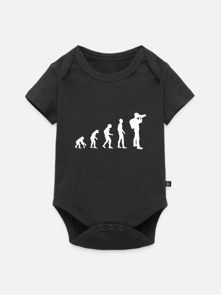 Fotograf Fotografie Evolution - Baby Premium Kurzarmbody - Schwarz