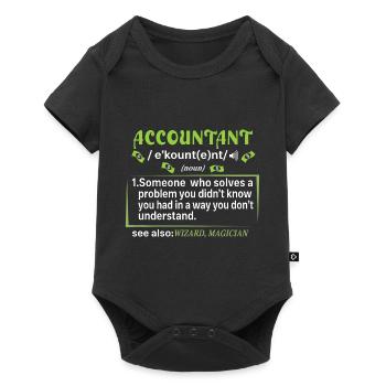 Comptable dans le monde Accrual - Body à manches courtes Premium Bébé - noir - Devant