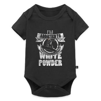 Snowboard Wintersport Geschenkidee - Baby Premium Kurzarmbody - Schwarz - Vorne