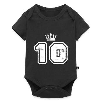 10 couronne numéro - Body à manches courtes Premium Bébé - noir - Devant