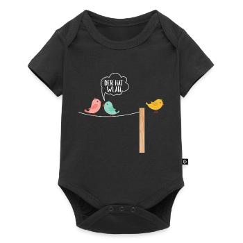 Vogel der hat WLAN- WIFI Vogelliehaber Internet - Baby Premium Kurzarmbody - Schwarz - Vorne