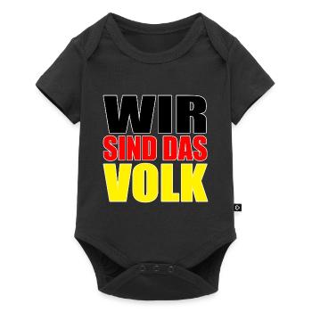 Wir sind das Volk Quarantäne - Baby Premium Kurzarmbody - Schwarz - Vorne