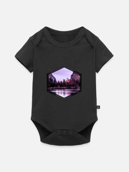 Natur - Baby Premium Kurzarmbody - Schwarz