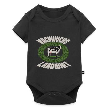 Nachwuchs Landwirt motiv Geschenk - Baby Premium Kurzarmbody - Schwarz - Vorne