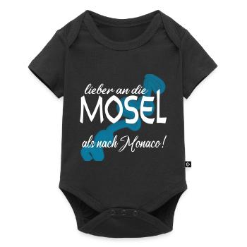 Mosel statt Monaco - Urlaub in Deutschland - Baby Premium Kurzarmbody - Schwarz - Vorne