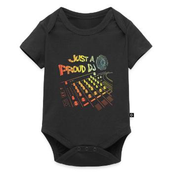 Just a proud DJ Disco Disc Jockey Pulse Techno - Baby Premium short-sleeve bodysuit - black - Front