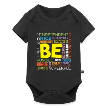 Chemise de motivation - Soyez positif - Body à manches courtes Premium Bébé - noir - Devant