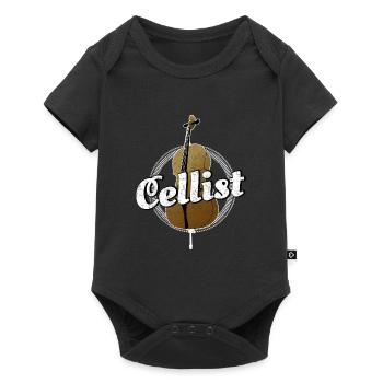 Cello string instrument musician - Baby Premium short-sleeve bodysuit - black - Front
