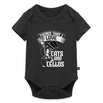 Cello musical gift - Baby Premium short-sleeve bodysuit - black - Front