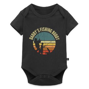 Daddies Fishing Buddy - angler - Baby Premium short-sleeve bodysuit - black - Front