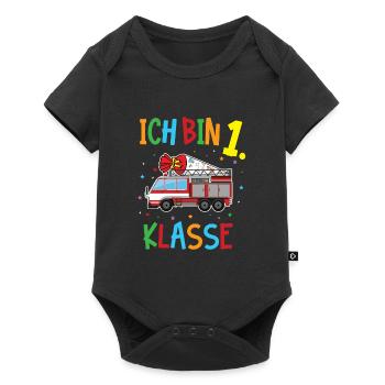 Einschulung Feuerwehr - Schule 2020 Schultüte - Baby Premium Kurzarmbody - Schwarz - Vorne