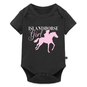 Icelandic horse girl - Icelandic horse horse - Baby Premium short-sleeve bodysuit - black - Front