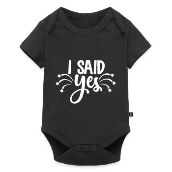 J'ai dit oui - conception de mariage - Body à manches courtes Premium Bébé - noir - Devant