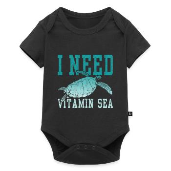 I need Vitamin Sea Turtle - Baby Premium short-sleeve bodysuit - black - Front