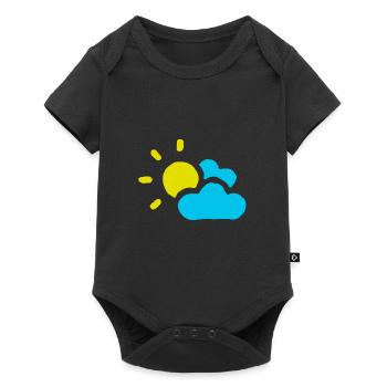 Nuageux soleil nuages ciel été printemps - Body à manches courtes Premium Bébé - noir - Devant