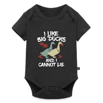 Whisperer de canard en cours d'exécution - cadeau éleveur de canard - Body à manches courtes Premium Bébé - noir - Devant