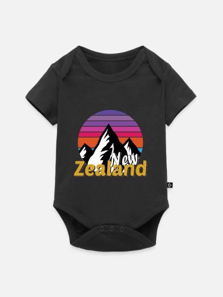 Nouvelle-Zélande - Body à manches courtes Premium Bébé - noir