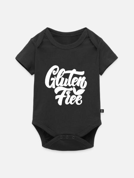 Gluten-frei - Baby Premium Kurzarmbody - Schwarz