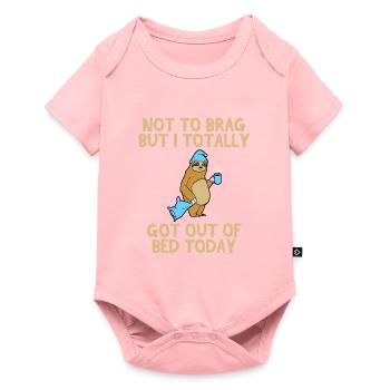 Pour les amoureux des animaux Grande chemise - Body à manches courtes Premium Bébé - rose - Devant