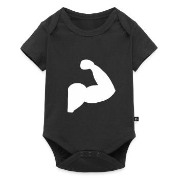 Muscle d'haltérophilie Biceps Bodybuilder Fitness Fit - Body à manches courtes Premium Bébé - noir - Devant
