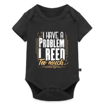 Oboe woodwind instrument - Baby Premium short-sleeve bodysuit - black - Front
