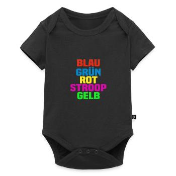 stroop Test bunt - Baby Premium Kurzarmbody - Schwarz - Vorne