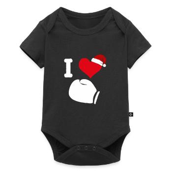 Boxing glove boxing gloves christmas boxing boxer - Baby Premium short-sleeve bodysuit - black - Front