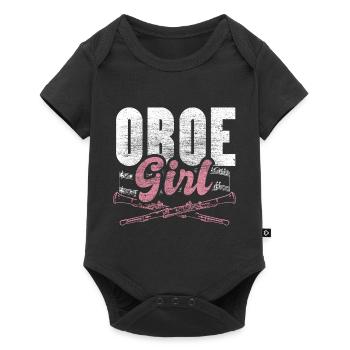 Oboe orchestra gift idea - Baby Premium short-sleeve bodysuit - black - Front