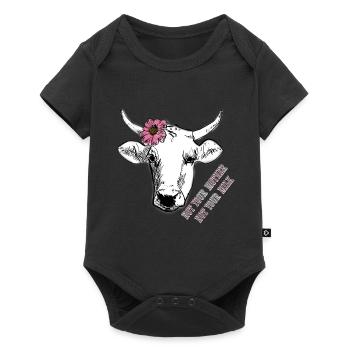 Pas ta mère, pas ton lait de vache lait vegan - Body à manches courtes Premium Bébé - noir - Devant